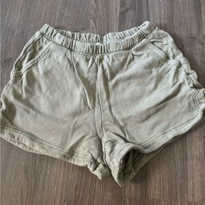 green aerie sweat shorts